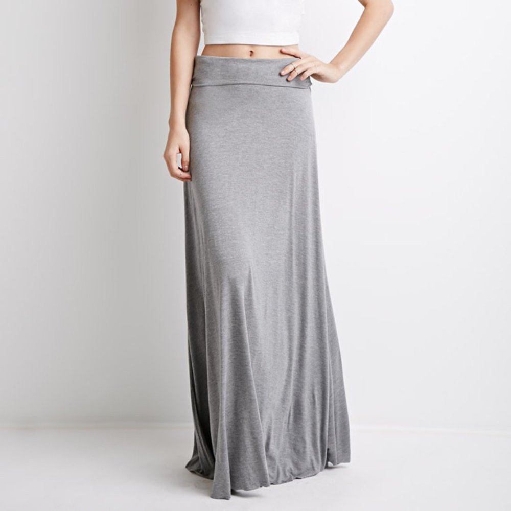 FOREVER21 Grey Maxi Skirt